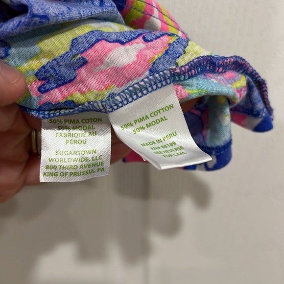 Lilly Pulitzer Kiawah Racer Back Tank Top in Multi Luminescent Size XS - Picture 6 of 7